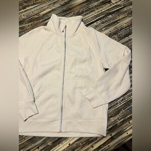 Lululemon Bone Color Oversized Full Zip Scuba with long length and full coverage